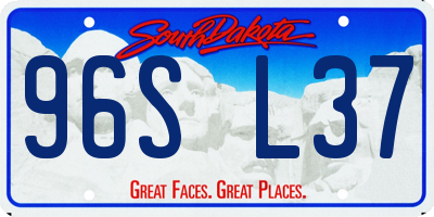 SD license plate 96SL37