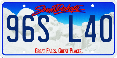 SD license plate 96SL40