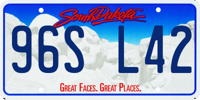 SD license plate 96SL42