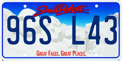 SD license plate 96SL43