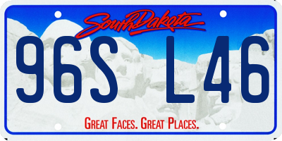 SD license plate 96SL46