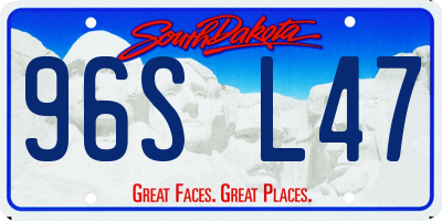 SD license plate 96SL47