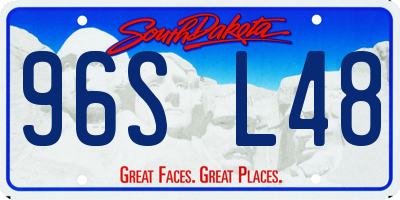 SD license plate 96SL48