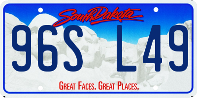 SD license plate 96SL49