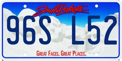 SD license plate 96SL52