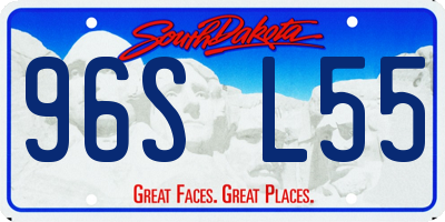 SD license plate 96SL55