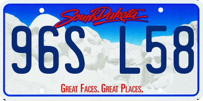 SD license plate 96SL58