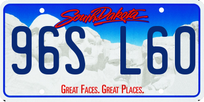 SD license plate 96SL60