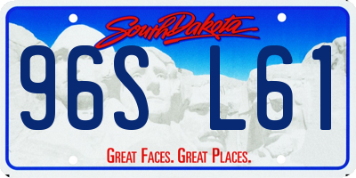 SD license plate 96SL61