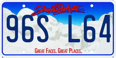 SD license plate 96SL64