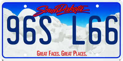 SD license plate 96SL66