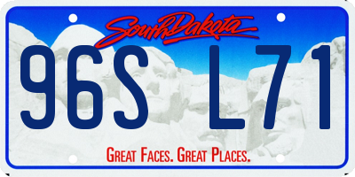 SD license plate 96SL71