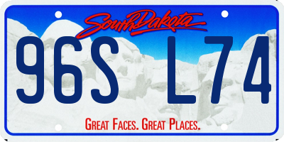SD license plate 96SL74