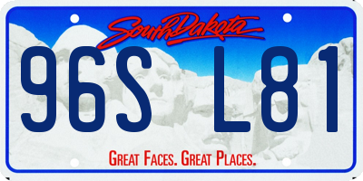 SD license plate 96SL81