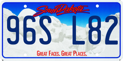 SD license plate 96SL82
