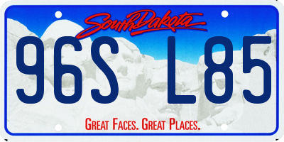 SD license plate 96SL85
