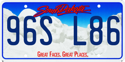 SD license plate 96SL86