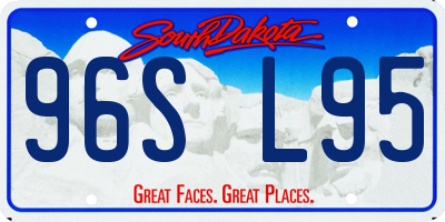 SD license plate 96SL95