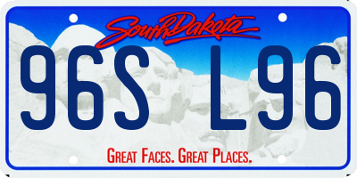 SD license plate 96SL96