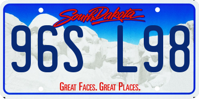 SD license plate 96SL98