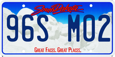 SD license plate 96SM02