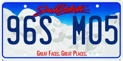 SD license plate 96SM05
