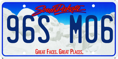 SD license plate 96SM06