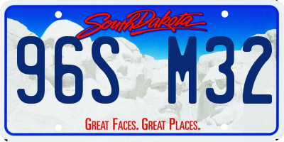 SD license plate 96SM32