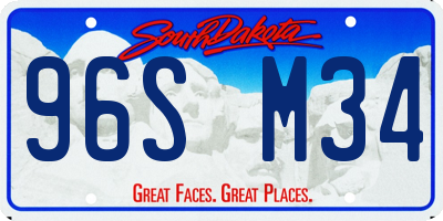 SD license plate 96SM34