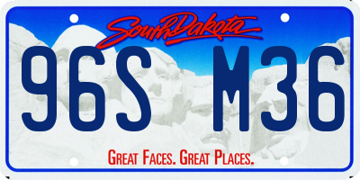 SD license plate 96SM36