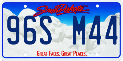 SD license plate 96SM44
