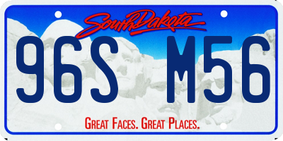 SD license plate 96SM56