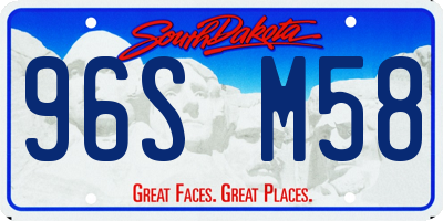 SD license plate 96SM58
