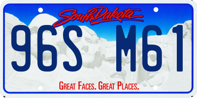 SD license plate 96SM61