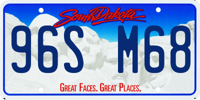 SD license plate 96SM68