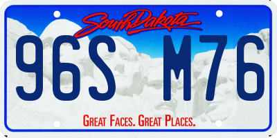 SD license plate 96SM76