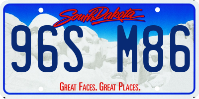 SD license plate 96SM86