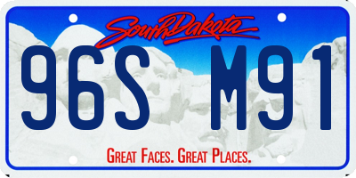 SD license plate 96SM91