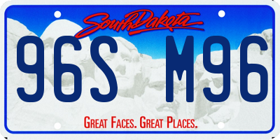 SD license plate 96SM96
