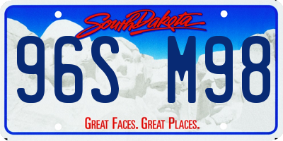 SD license plate 96SM98