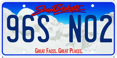 SD license plate 96SN02