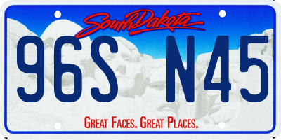SD license plate 96SN45