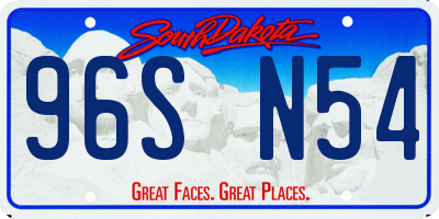 SD license plate 96SN54