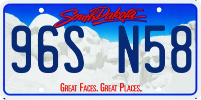 SD license plate 96SN58