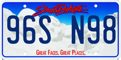 SD license plate 96SN98