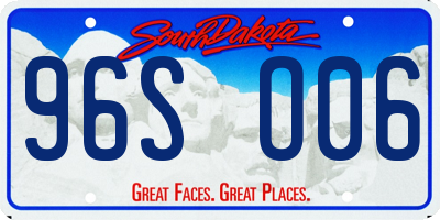 SD license plate 96SO06
