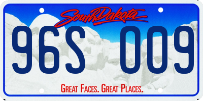 SD license plate 96SO09