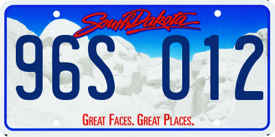 SD license plate 96SO12