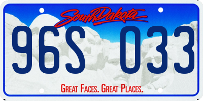 SD license plate 96SO33