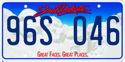 SD license plate 96SO46